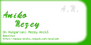 aniko mezey business card